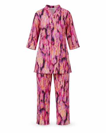 Zohroze Fusion Ikat Printed Kurti Co-Ord Set