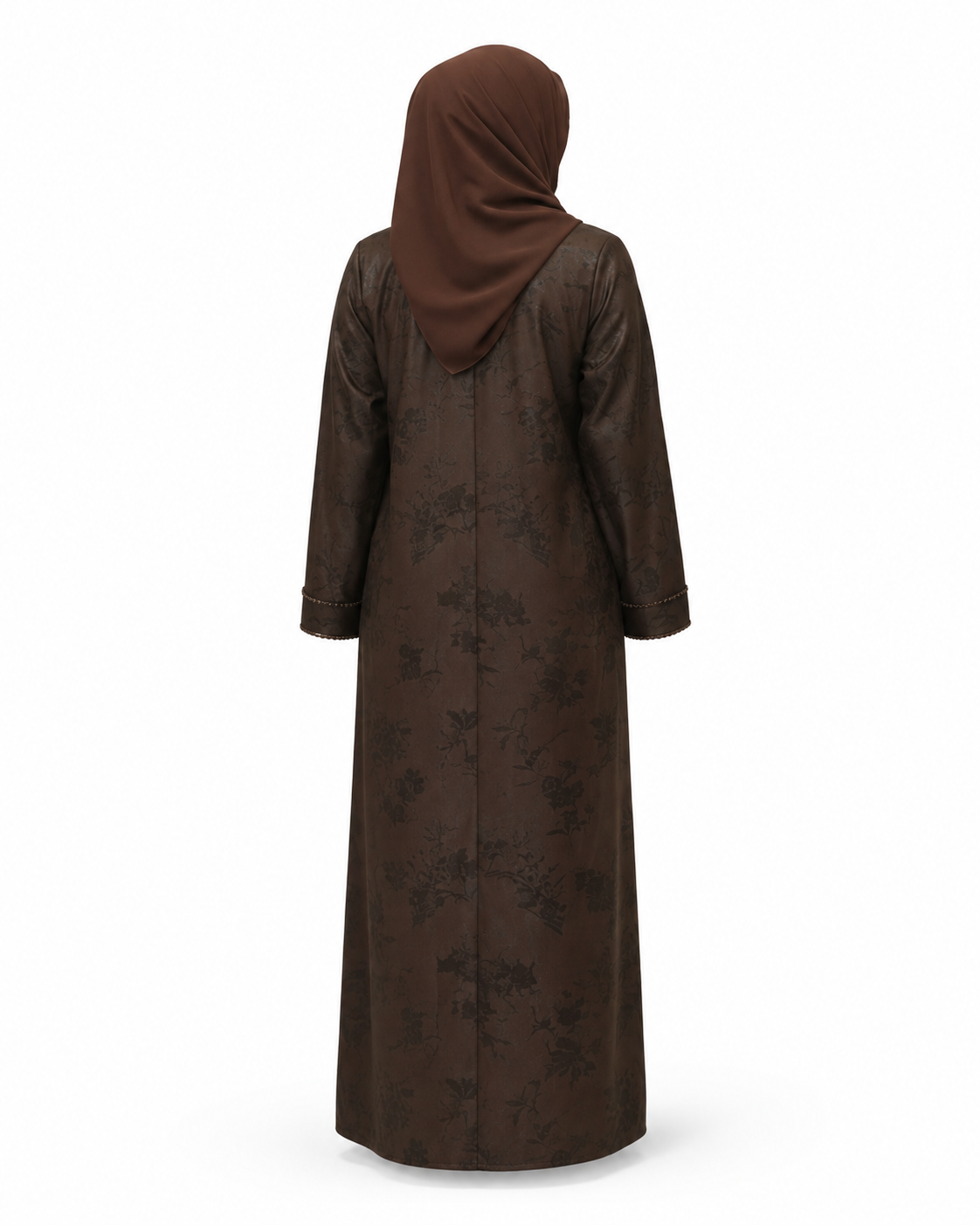 Zohroze Earth-Toned Mocha Print Abaya