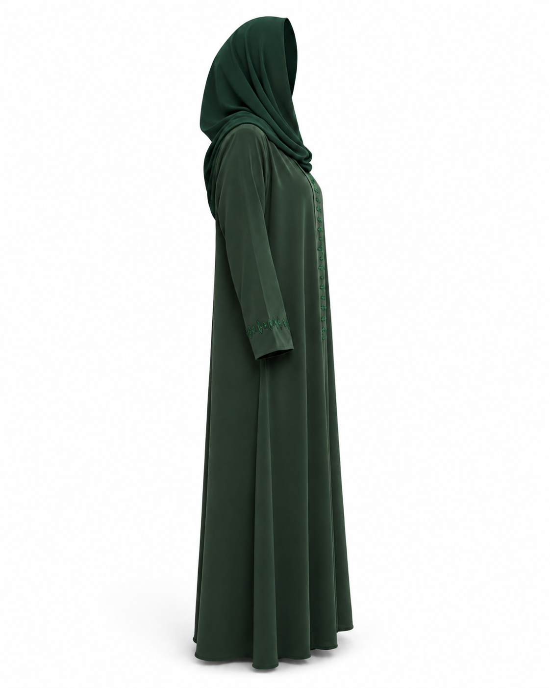 Zohroze Emerald Forest Crystal Abaya