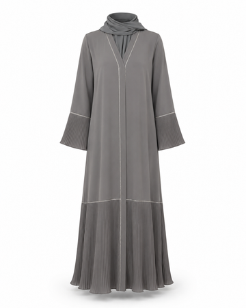 Zohroze Designer Aria Grey Abaya