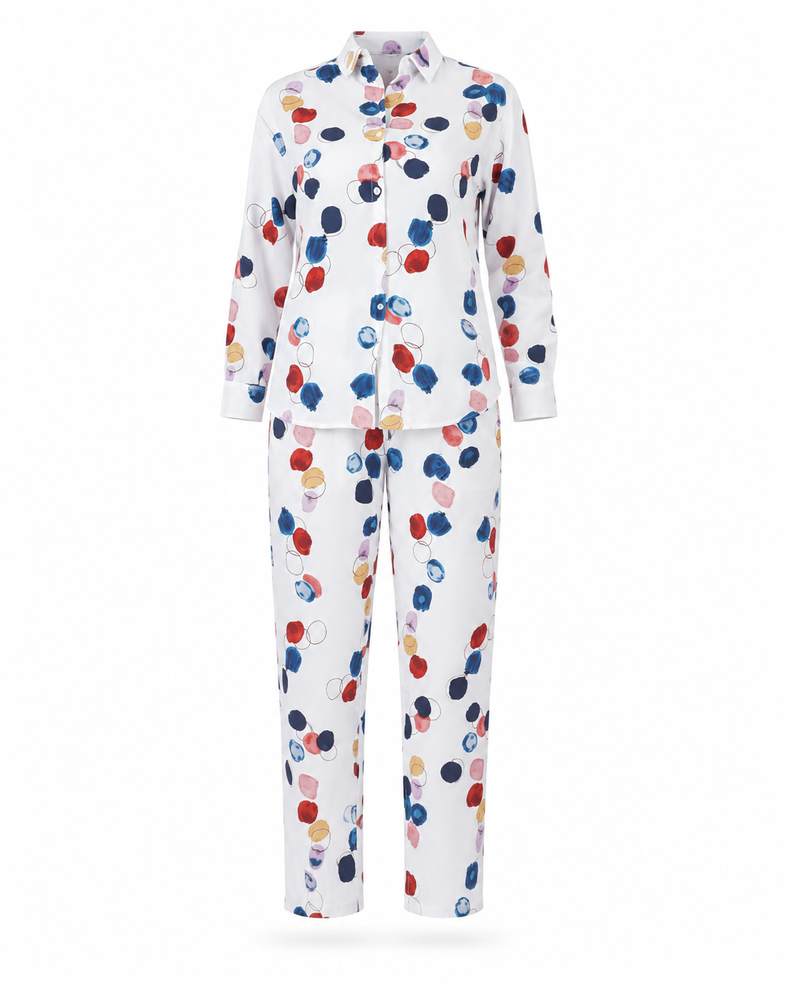 Zohroze Confetti Co-Ord Set – White Multicolor