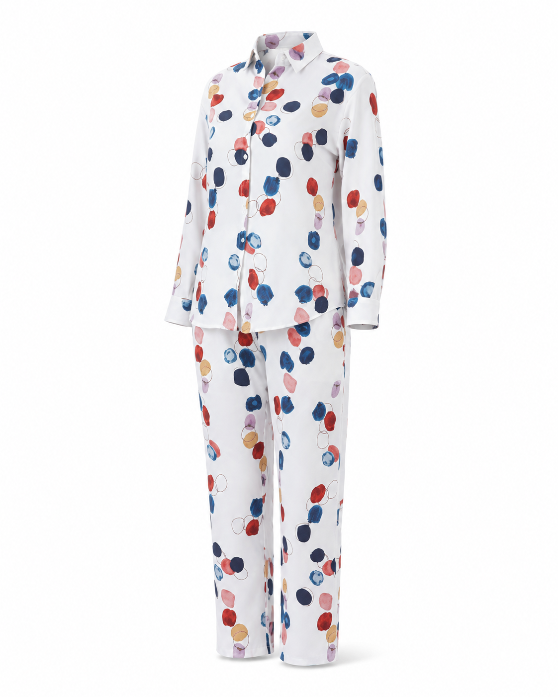 Zohroze Confetti Co-Ord Set – White Multicolor