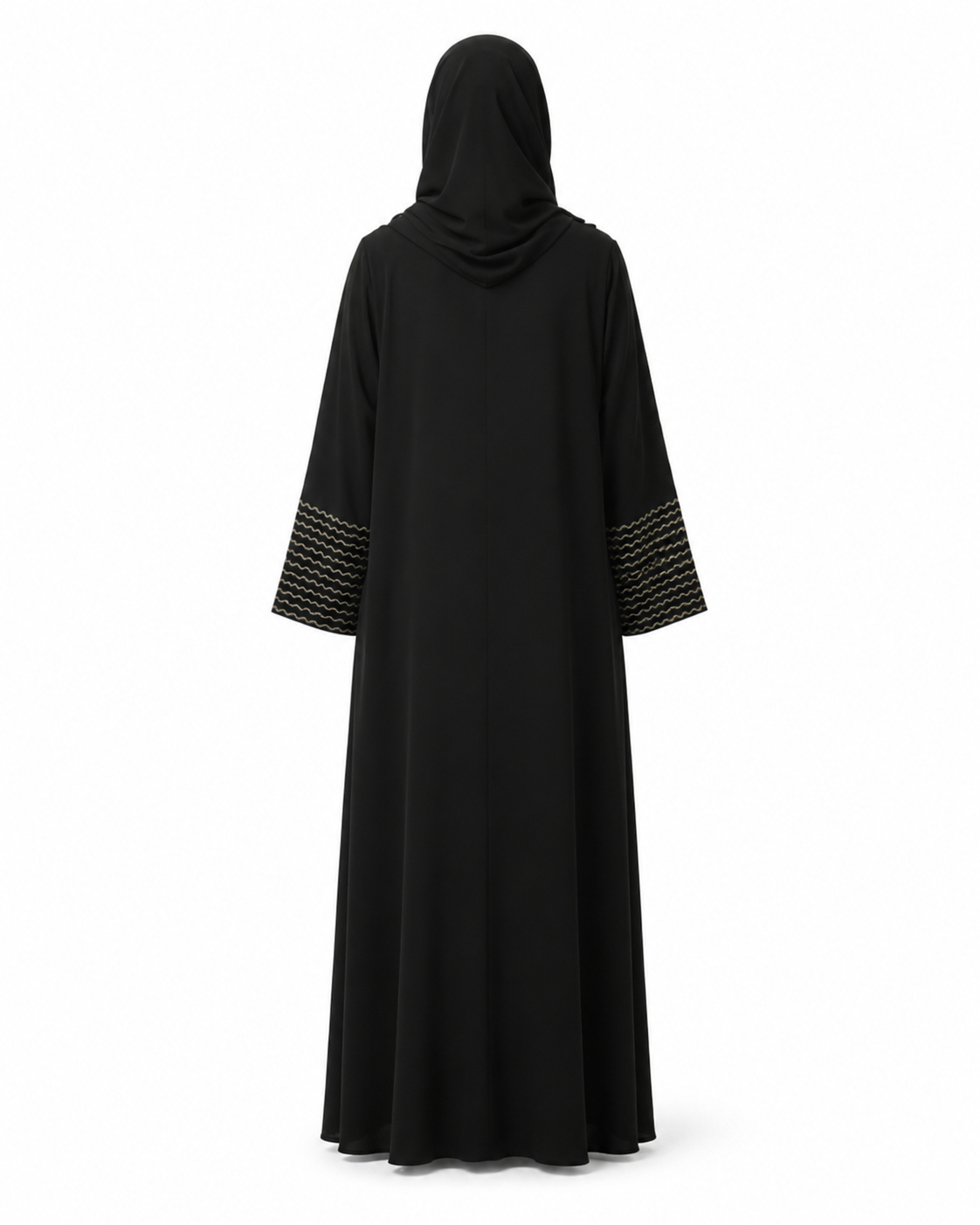 Zohroze Noir Black Embroidered Abaya
