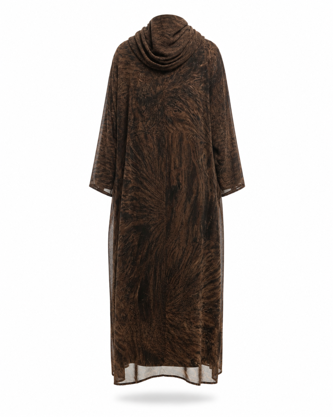 Zohroze Espresso Marble Chiffon Printed Abaya