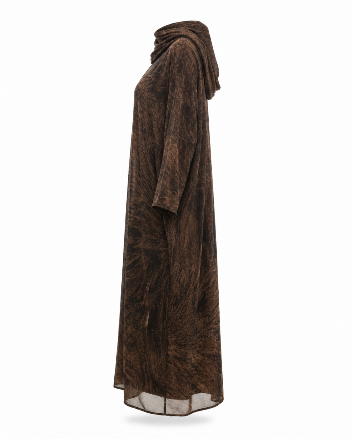 Zohroze Espresso Marble Chiffon Printed Abaya