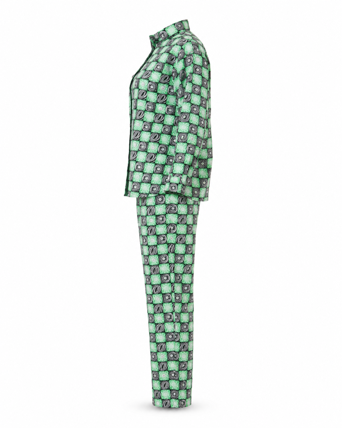 Zohroze Mod Green Geometric Print Co-Ord Set