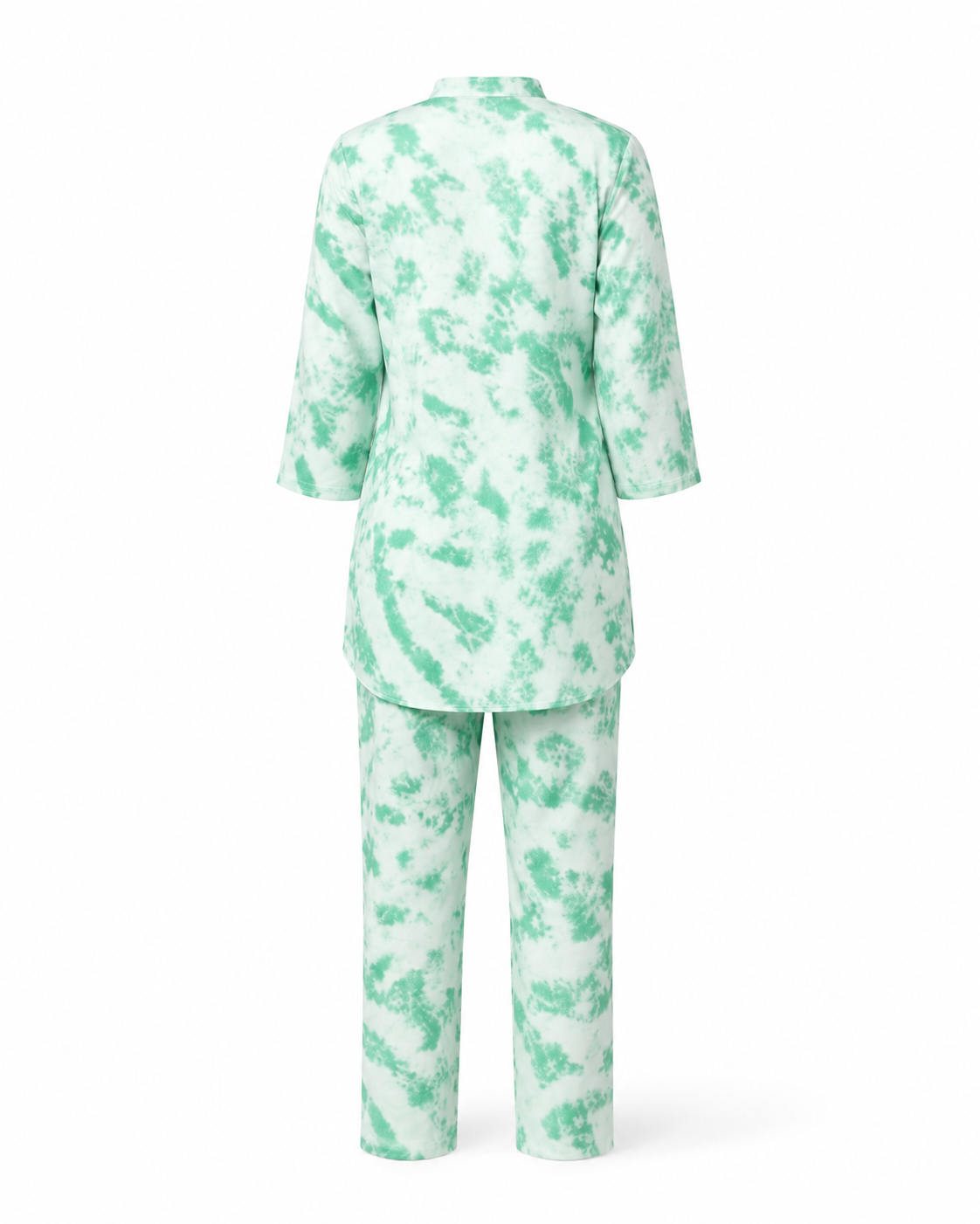 Zohroze Mint Aura Tie-Dye Kurti Co-Ord Set