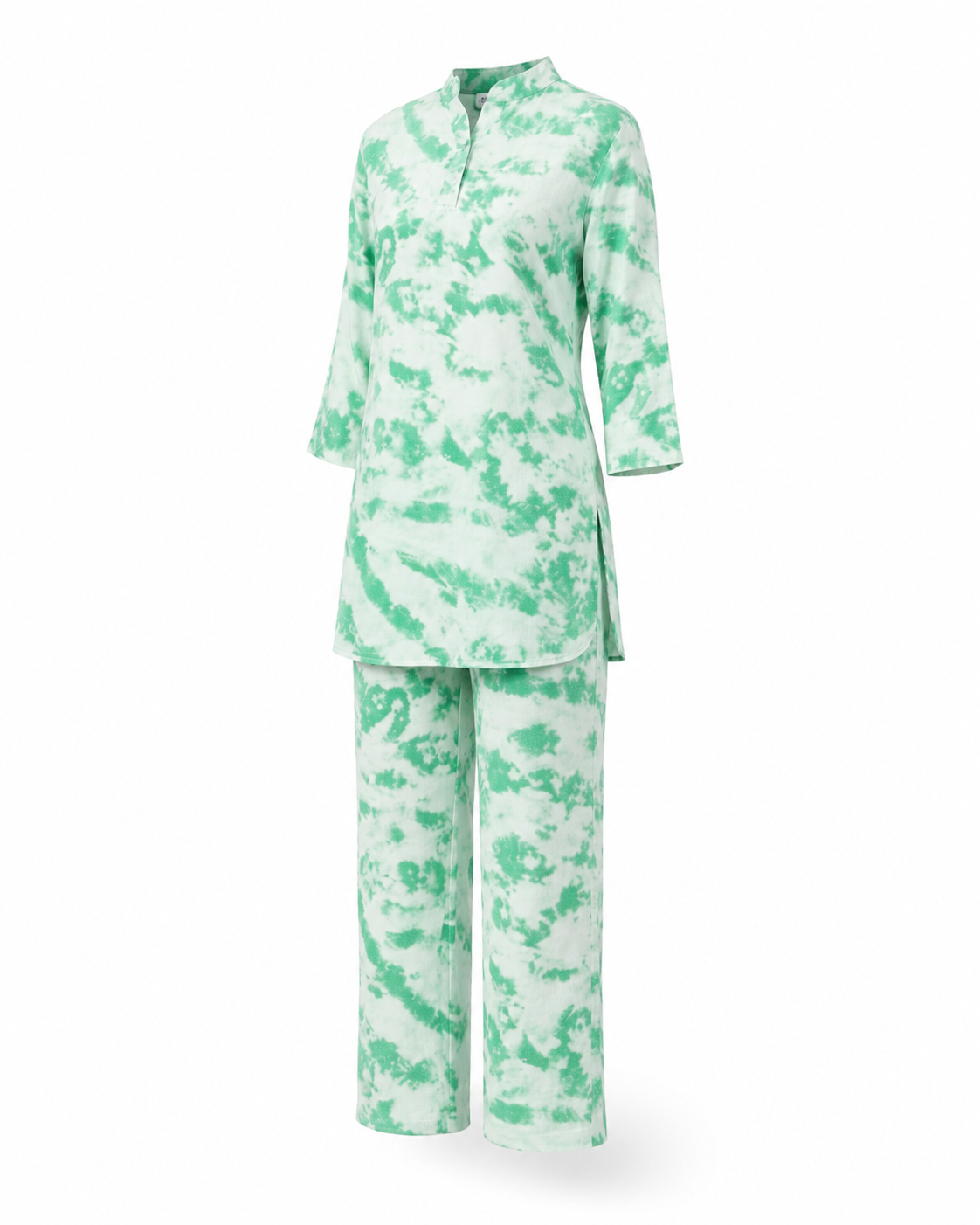 Zohroze Mint Aura Tie-Dye Kurti Co-Ord Set