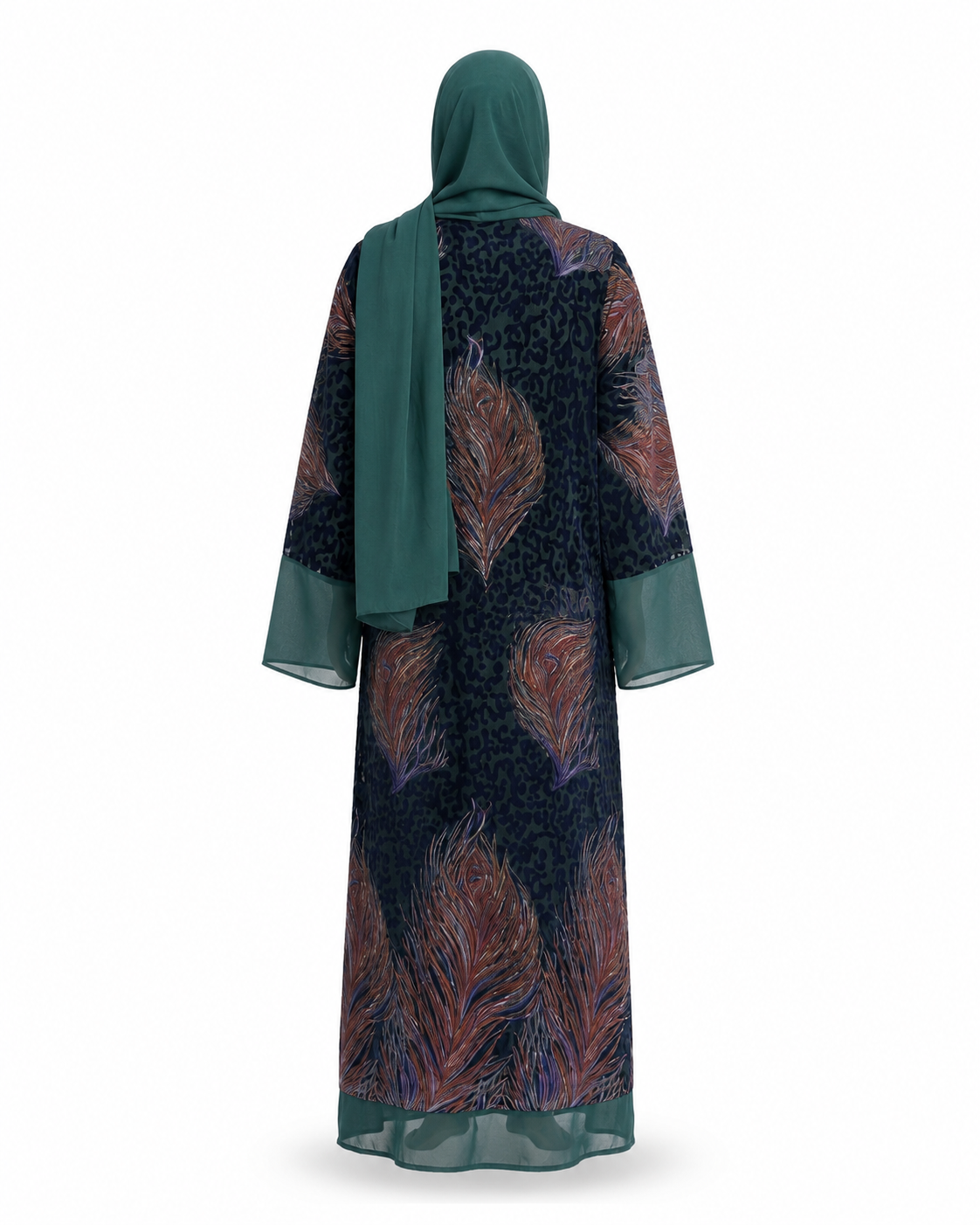 Zohroze Emerald Serenity Abaya – Dark Green