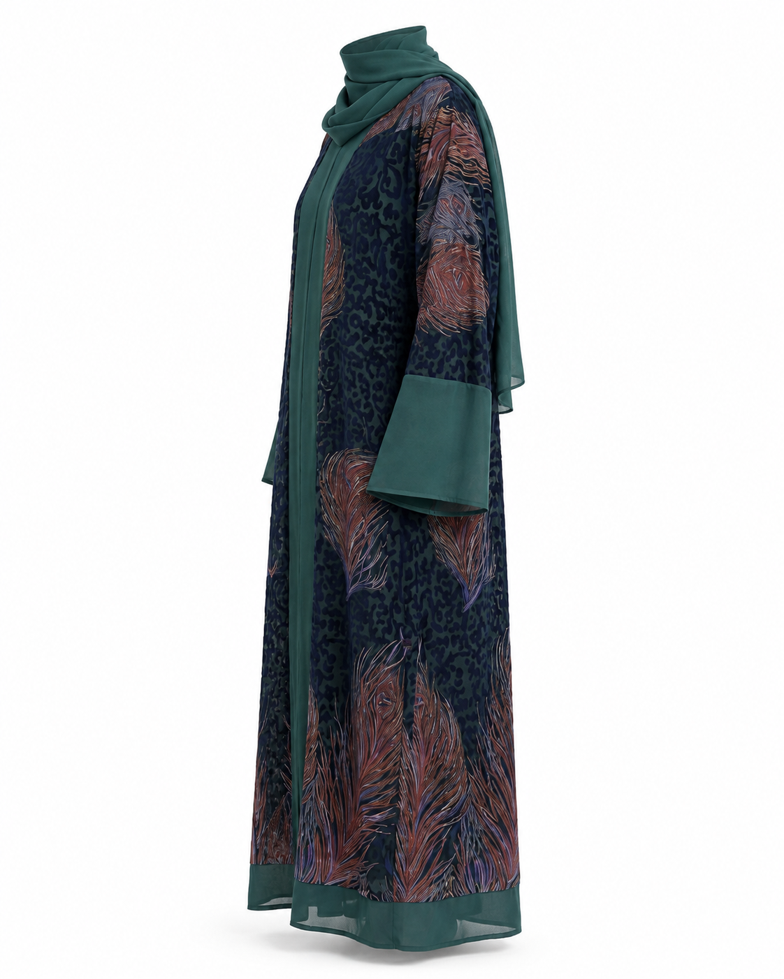 Zohroze Emerald Serenity Abaya – Dark Green