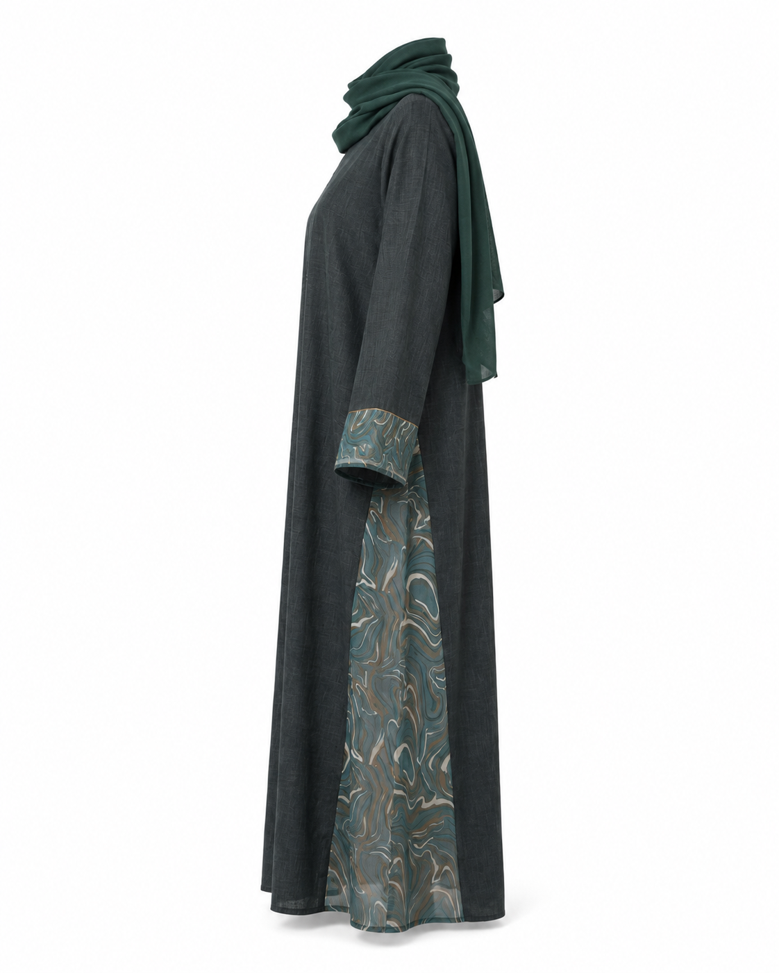 Zohroze Emerald Fusion Abaya – Green