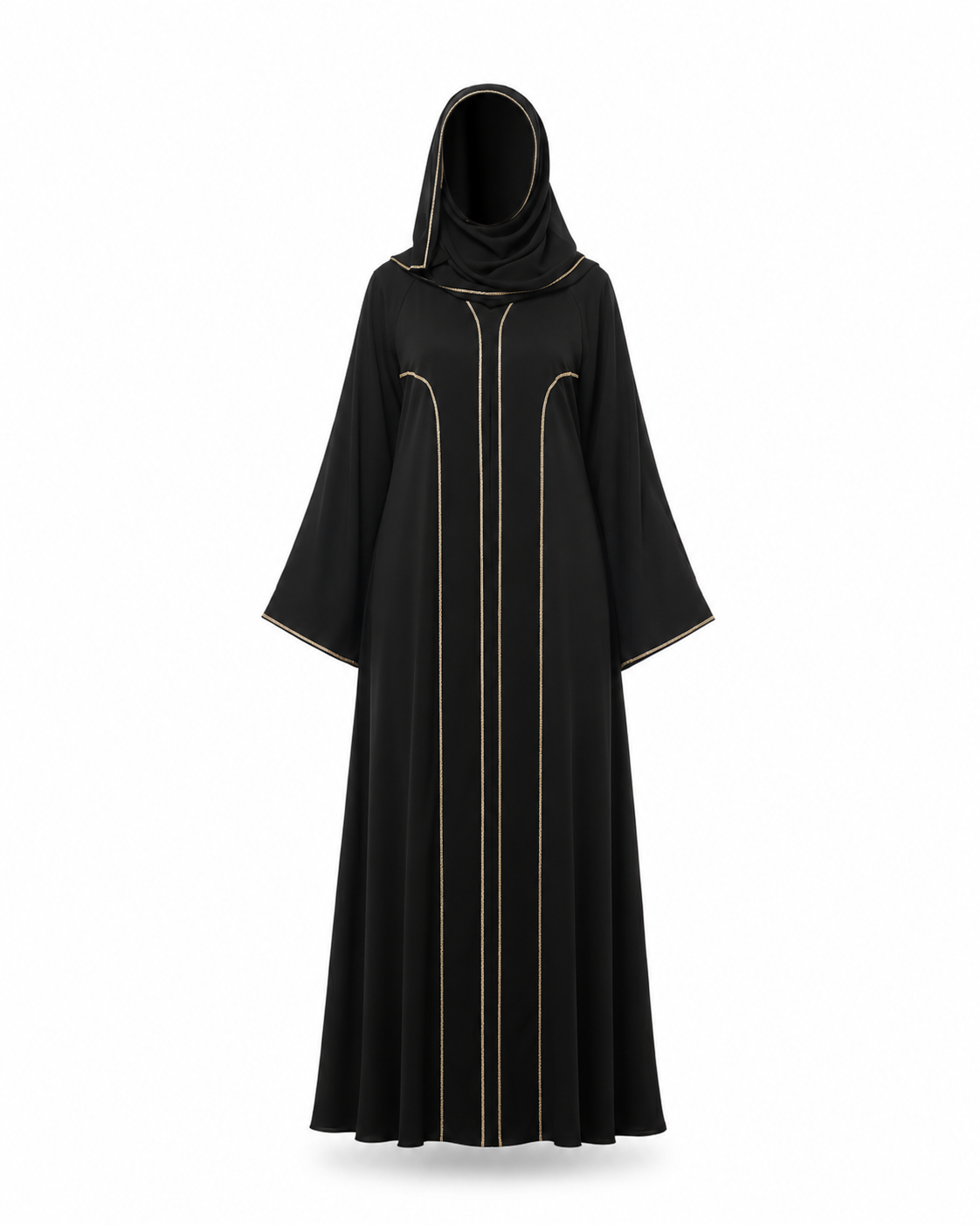 Zohroze Black Bell Sleeve Abaya
