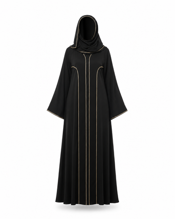 Zohroze Black Bell Sleeve Abaya