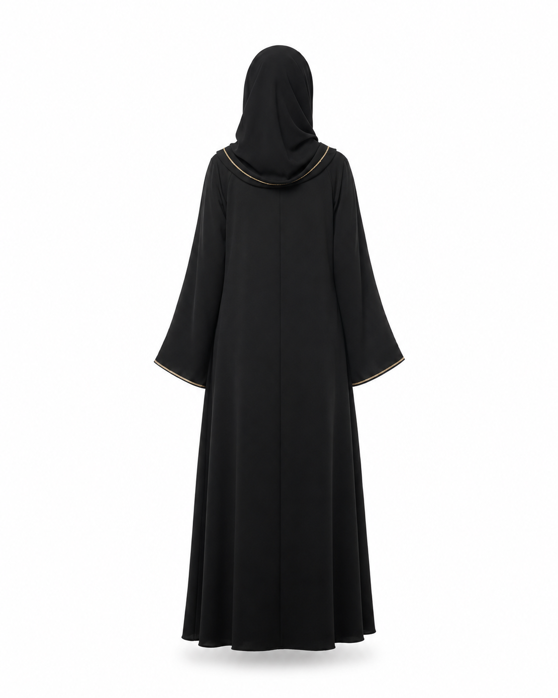 Zohroze Black Bell Sleeve Abaya