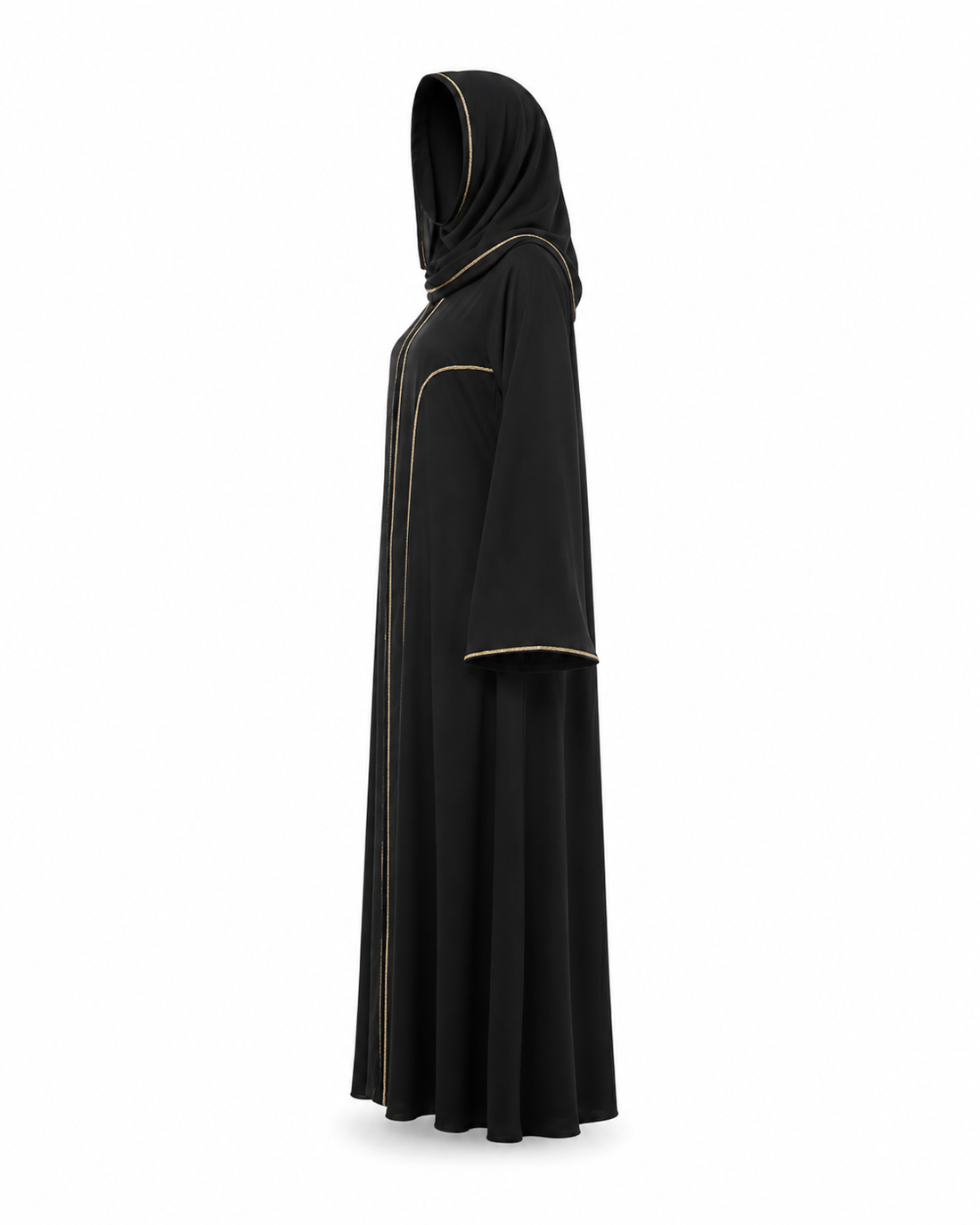 Zohroze Black Bell Sleeve Abaya