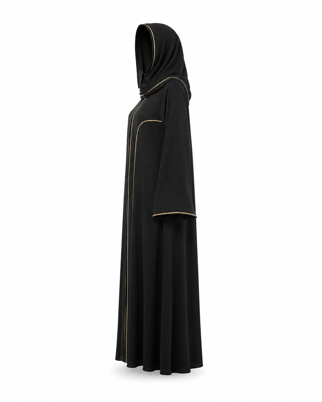 Zohroze Black Bell Sleeve Abaya