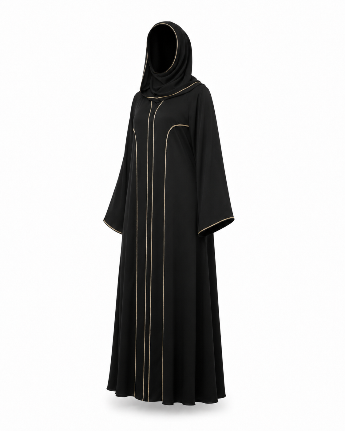 Zohroze Black Bell Sleeve Abaya
