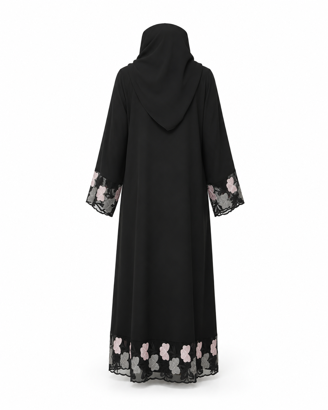 Zohroze Floral Organza Embroidered Abaya