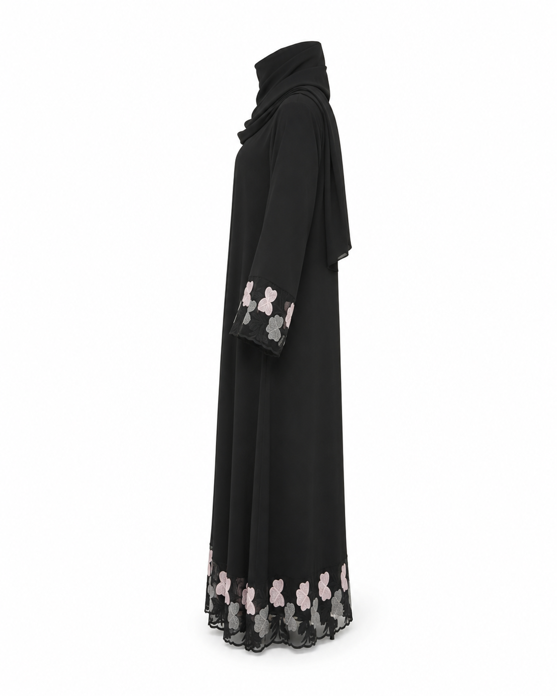 Zohroze Floral Organza Embroidered Abaya