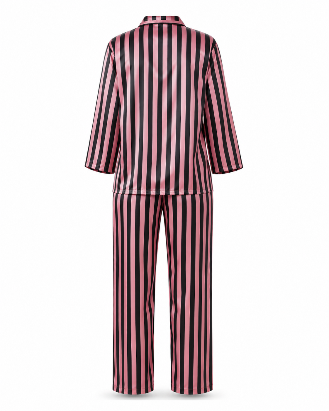 Zohroze Venetian Stripe Italian Satin Nightsuit Set