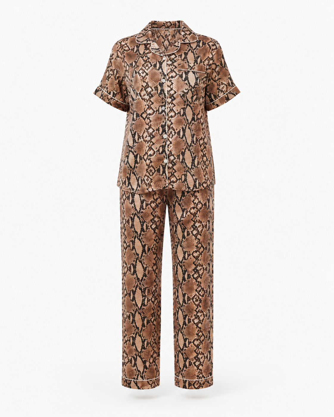Zohroze Serpent Silk Italian Satin Nightsuit Set