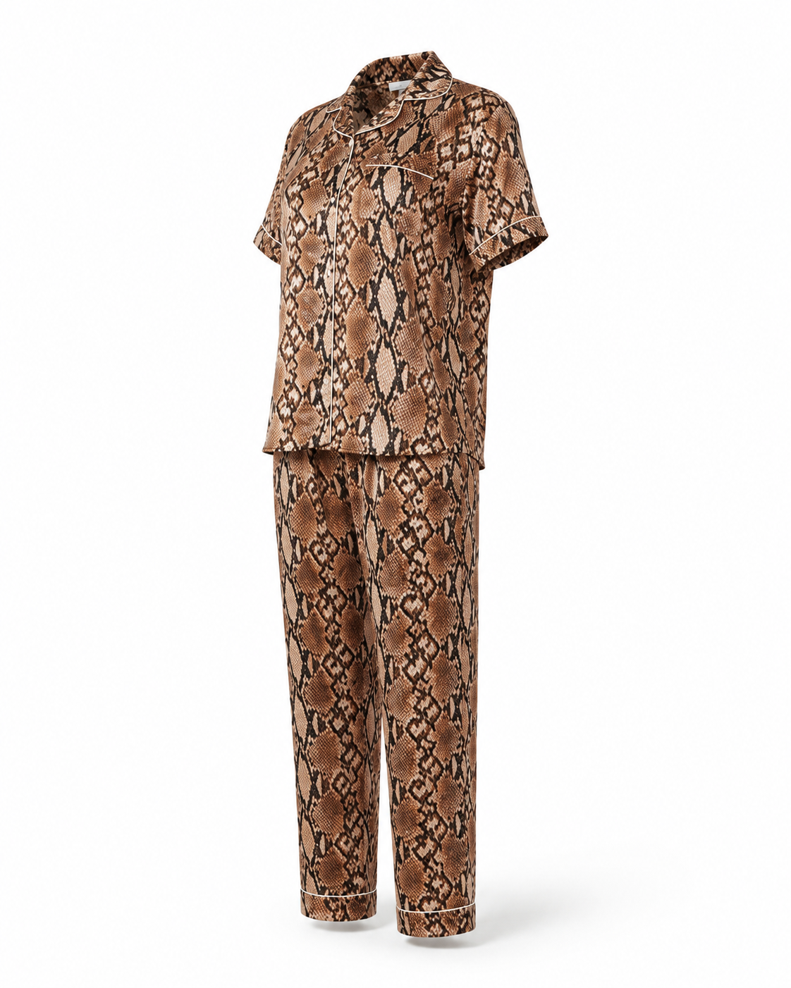 Zohroze Serpent Silk Italian Satin Nightsuit Set