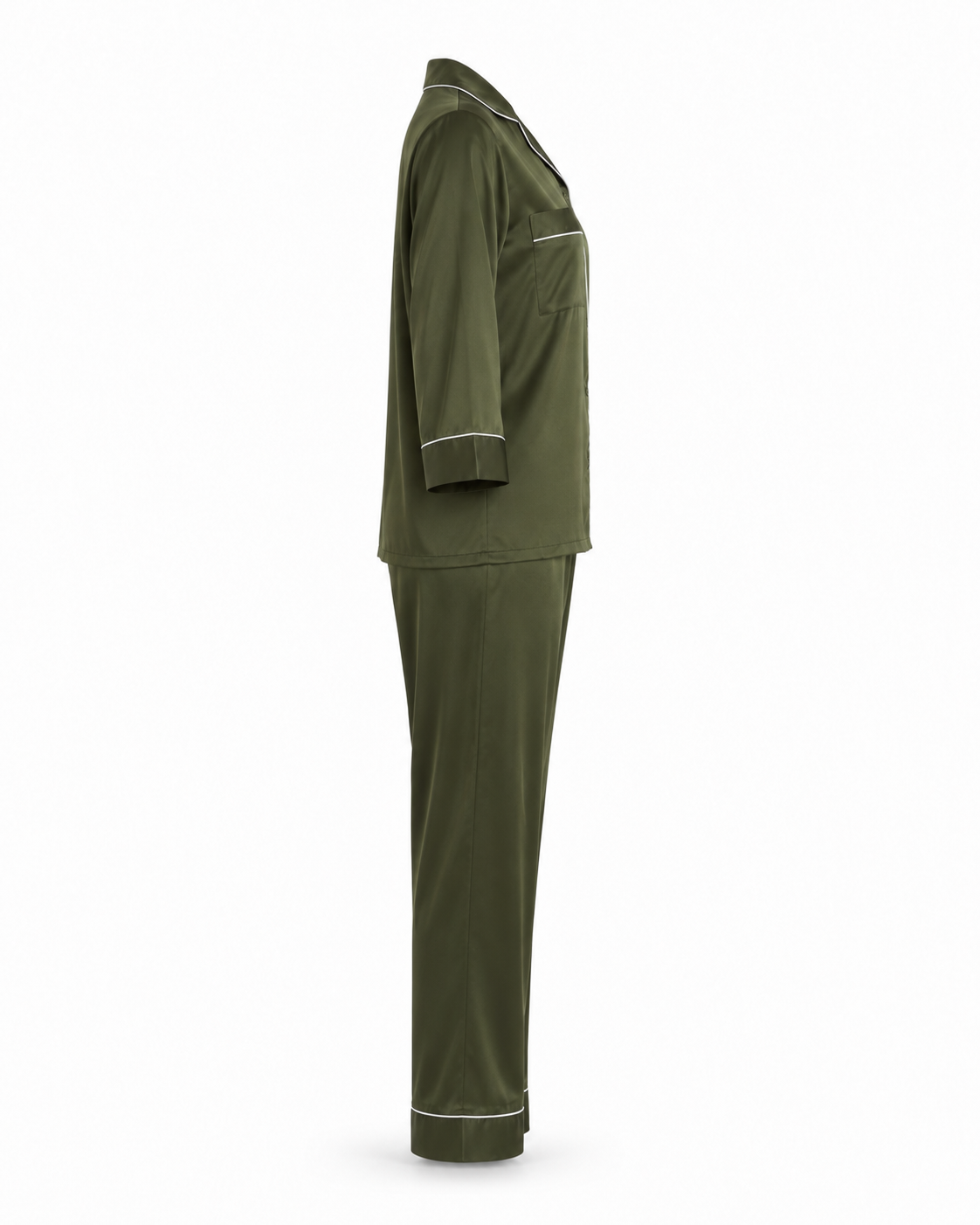 Zohroze Olive Grove Armani Satin Nightsuit Set