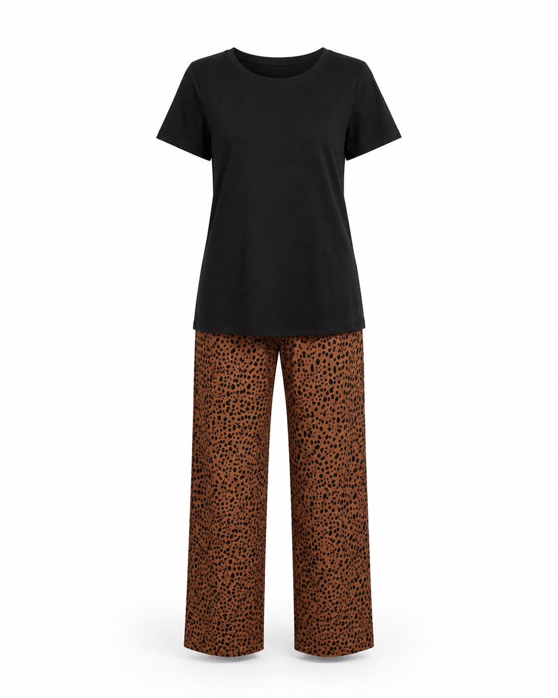 Zohroze Black Speckle Dot Pajama Set
