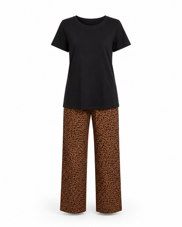 Zohroze Black Speckle Dot Pajama Set