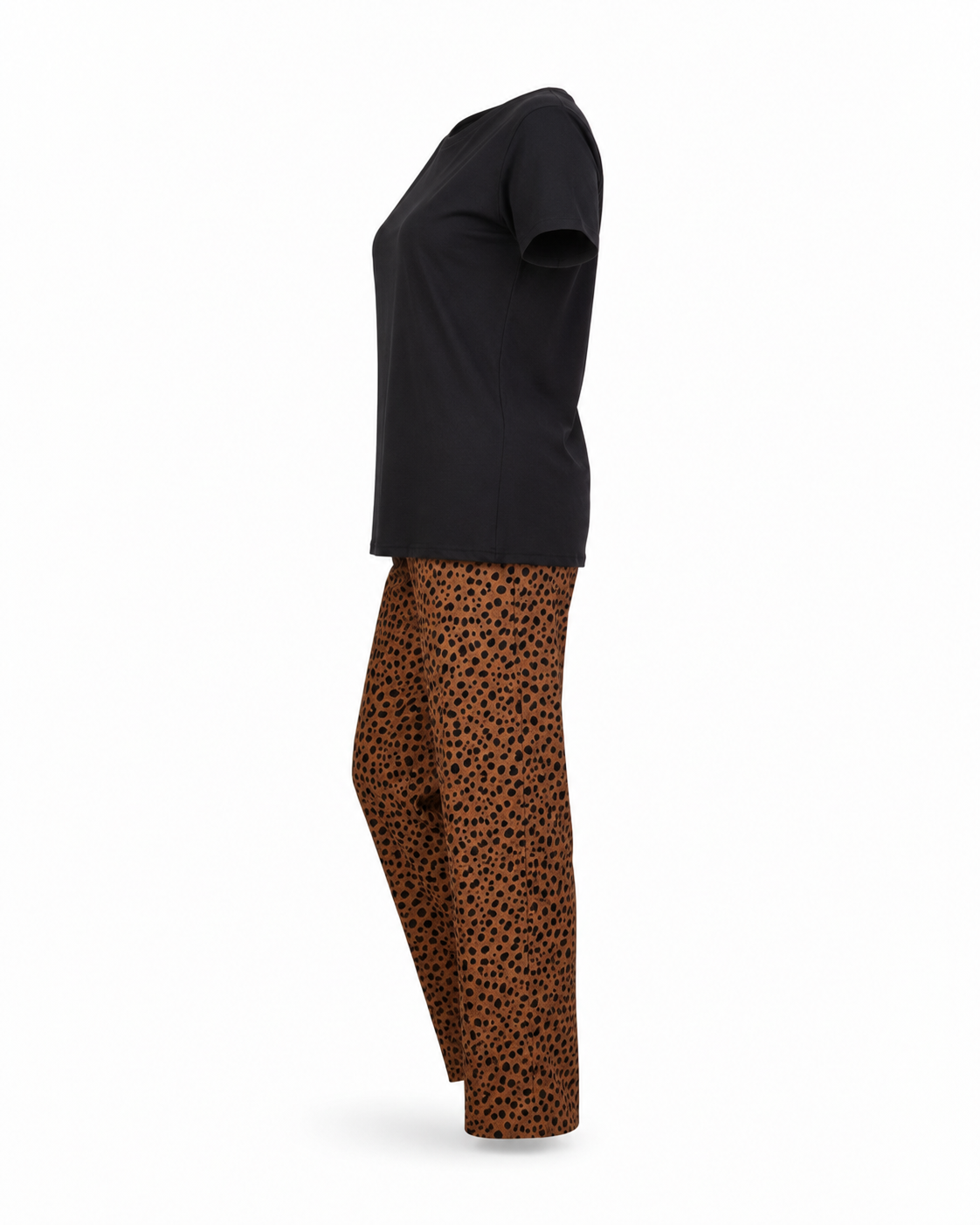 Zohroze Black Speckle Dot Pajama Set