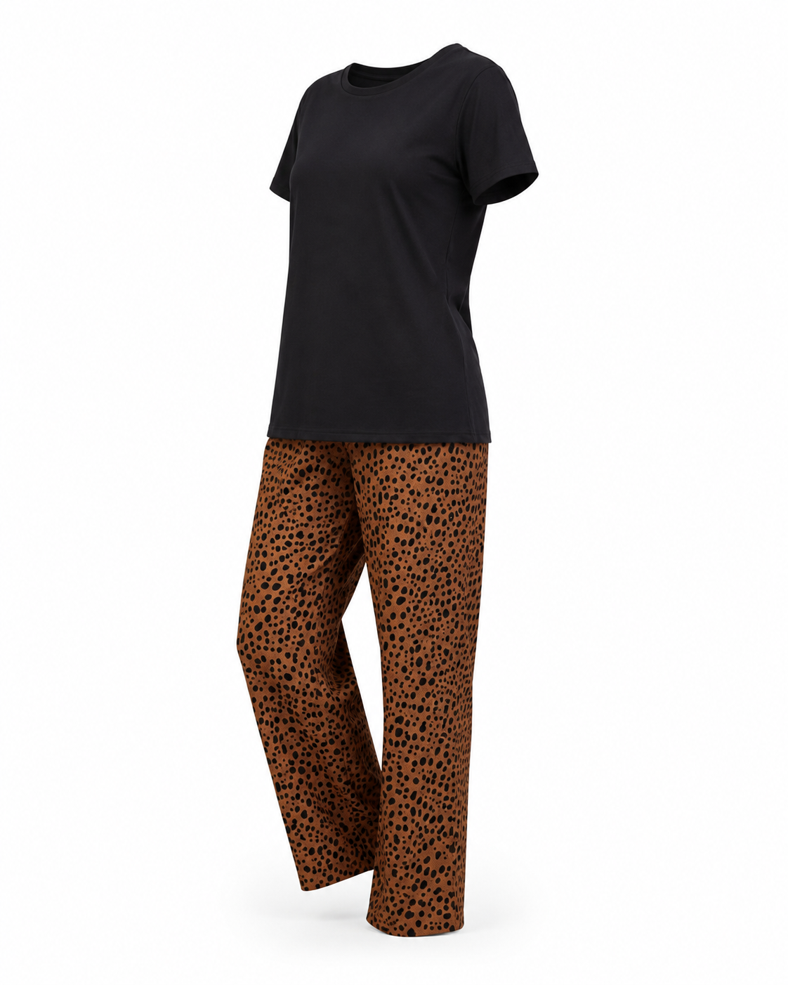 Zohroze Black Speckle Dot Pajama Set