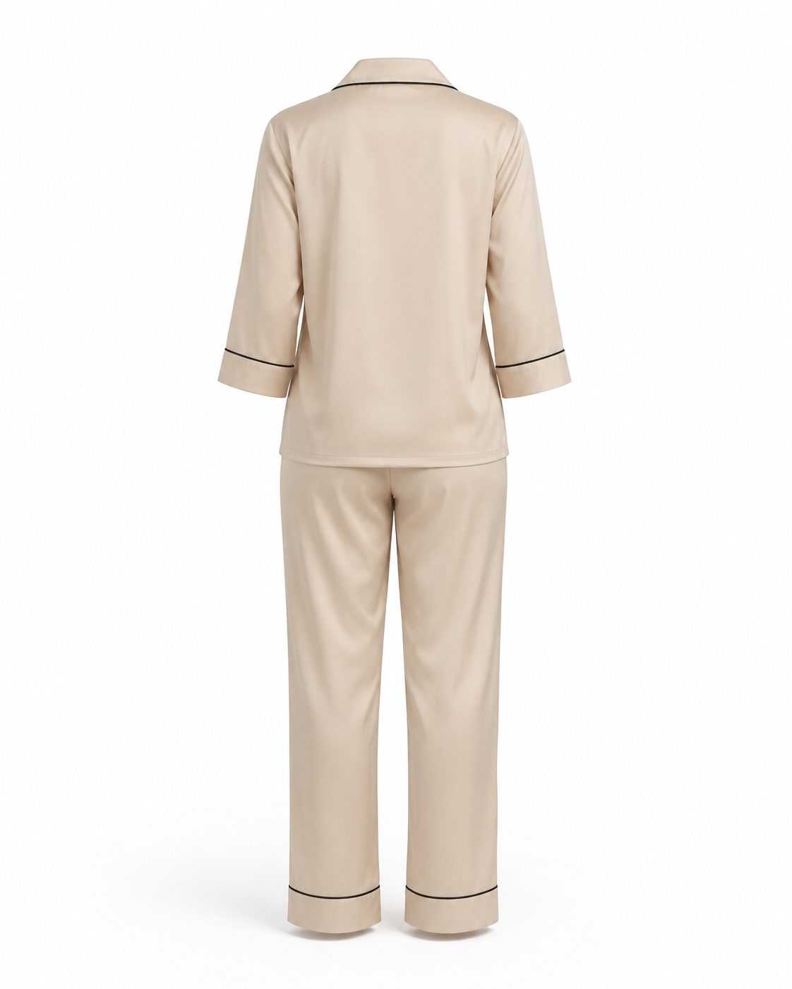 Zohroze Desert Taupe Satin Nightsuit