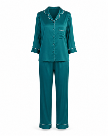 Zohroze Emerald Jewel Satin Nightsuit