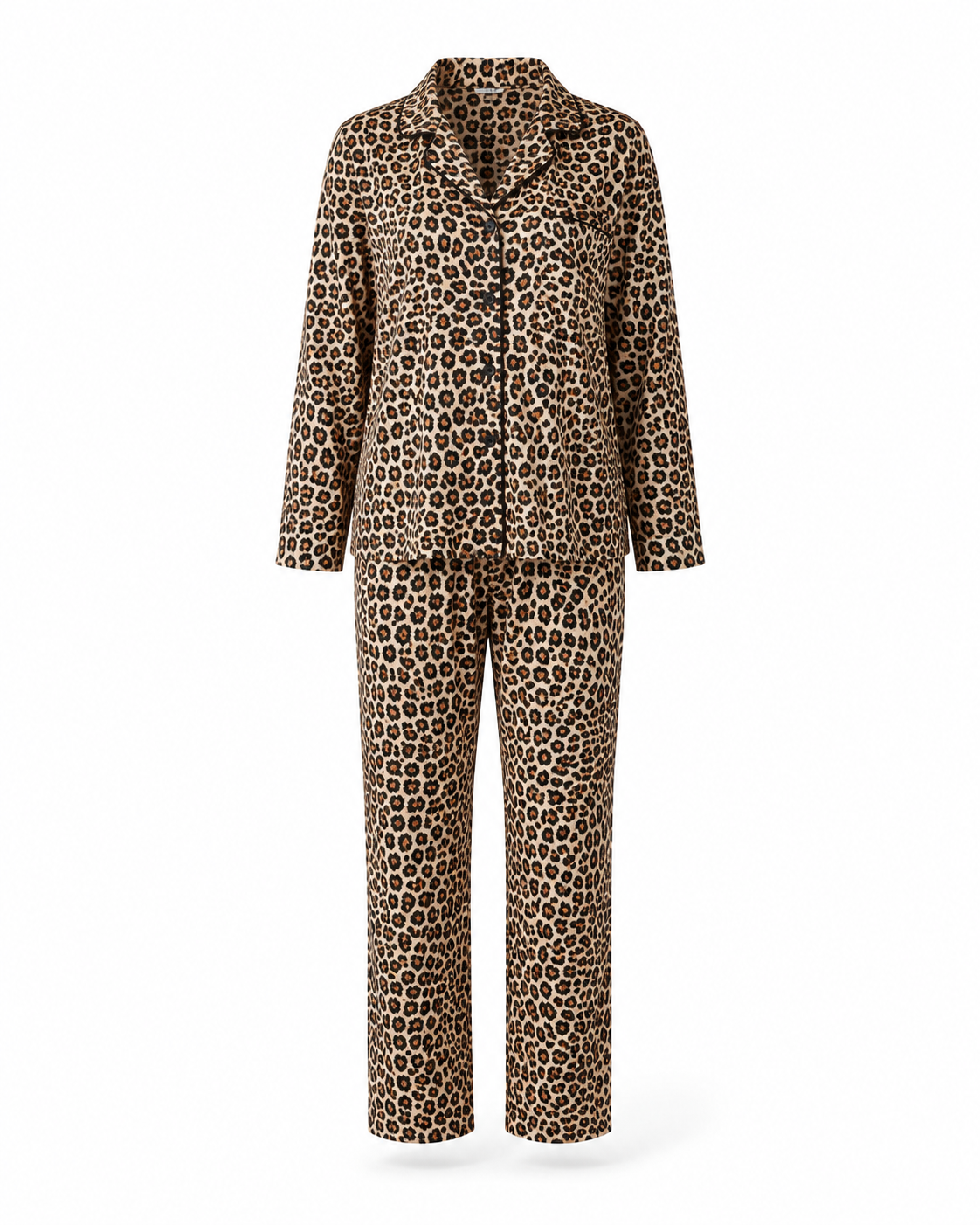 Zohroze Brown Animal Print Velvet Nightsuit