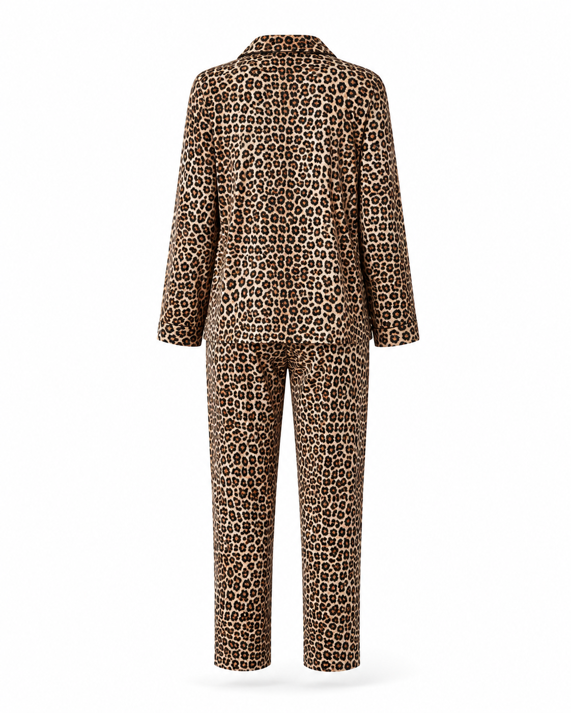 Zohroze Brown Animal Print Velvet Nightsuit