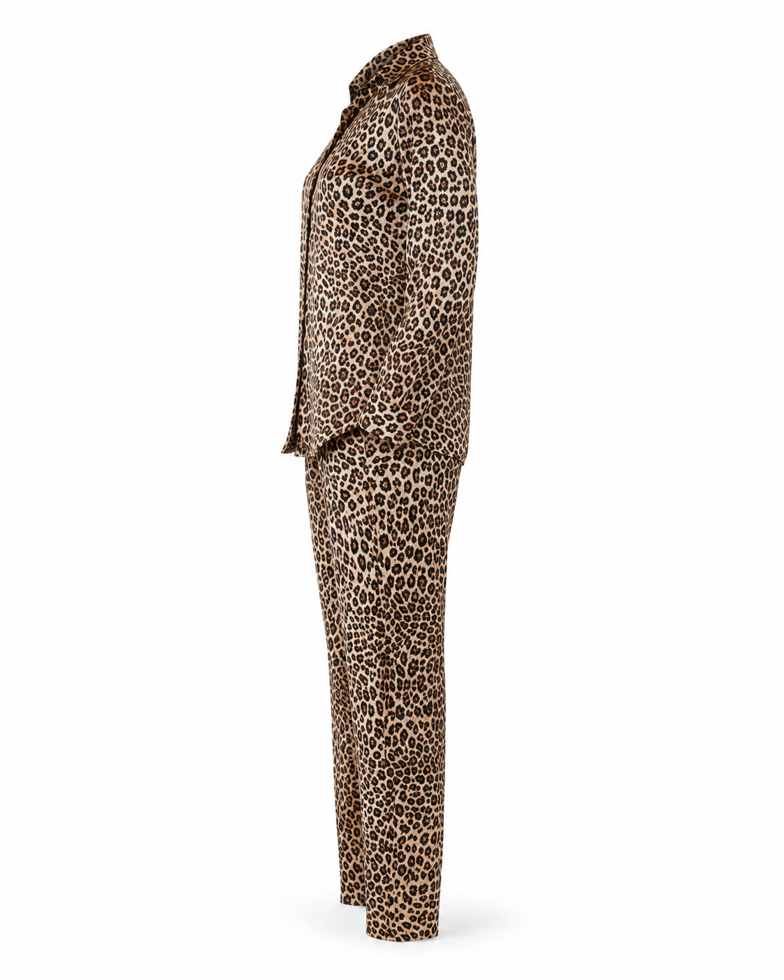 Zohroze Brown Animal Print Velvet Nightsuit
