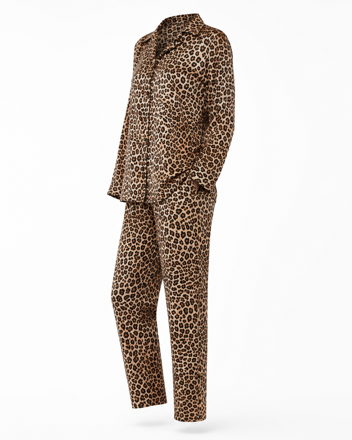 Zohroze Brown Animal Print Velvet Nightsuit
