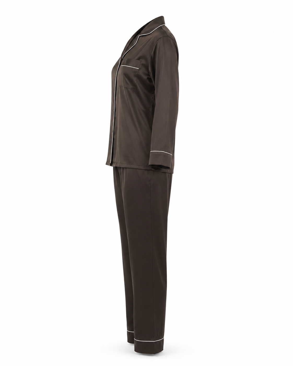 Zohroze Espresso Luxe Satin Nightsuit