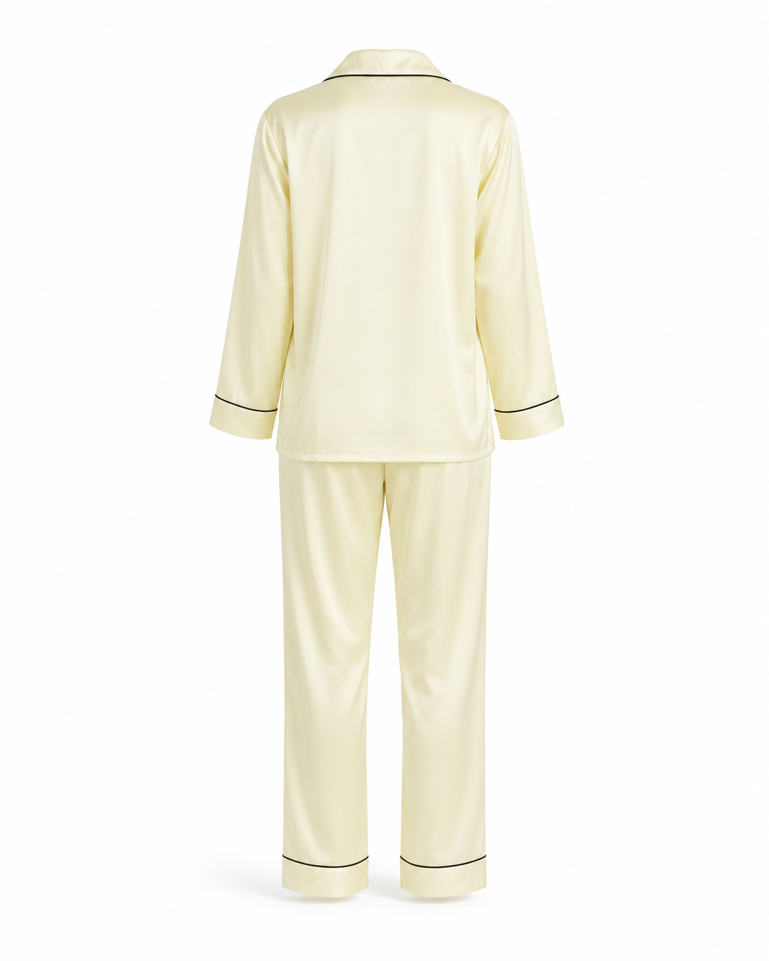 Zohroze Lemon Chiffon Satin Nightsuit