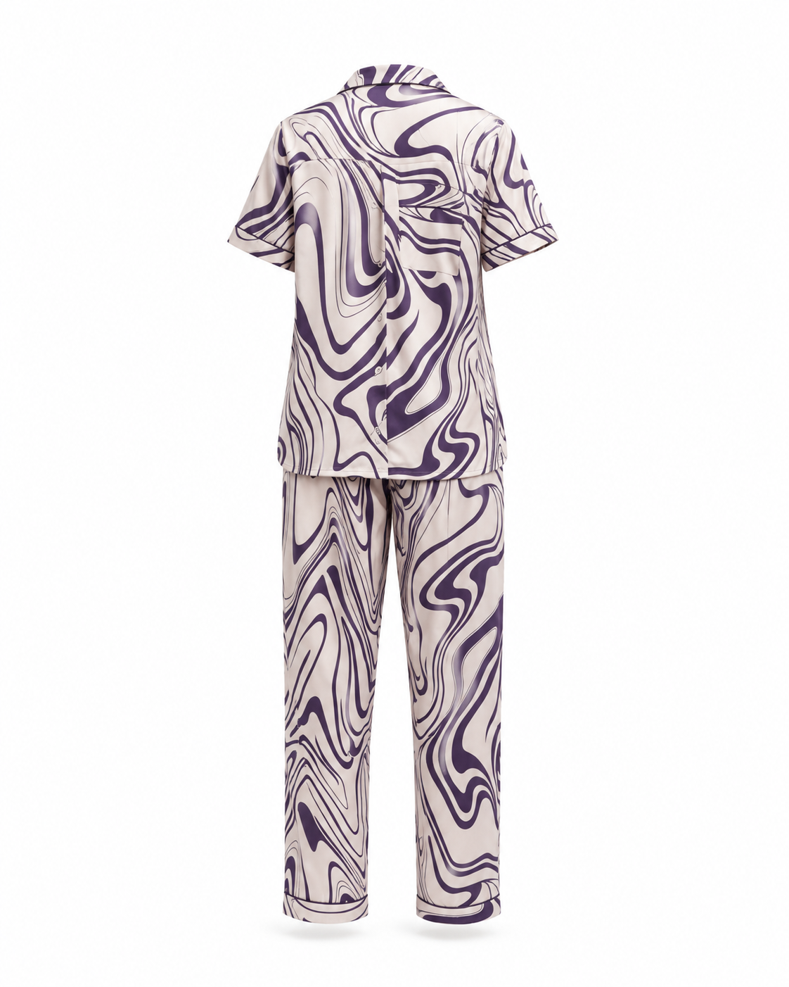 Zohroze Marble Swirl Satin Nightsu
