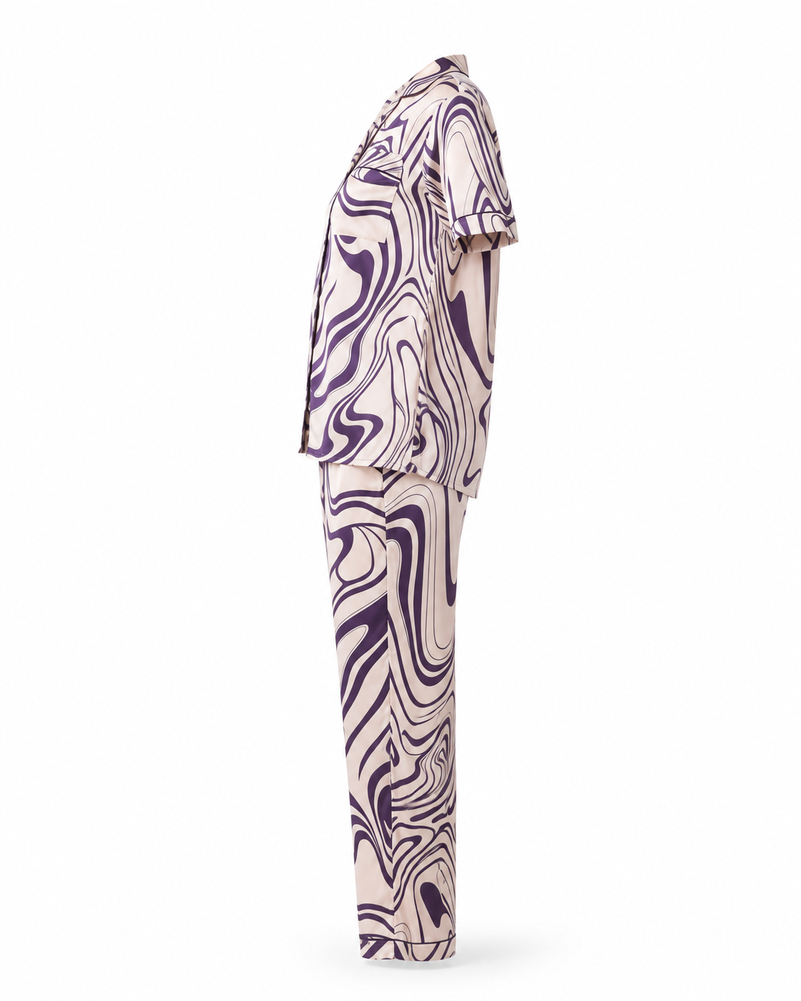 Zohroze Marble Swirl Satin Nightsu