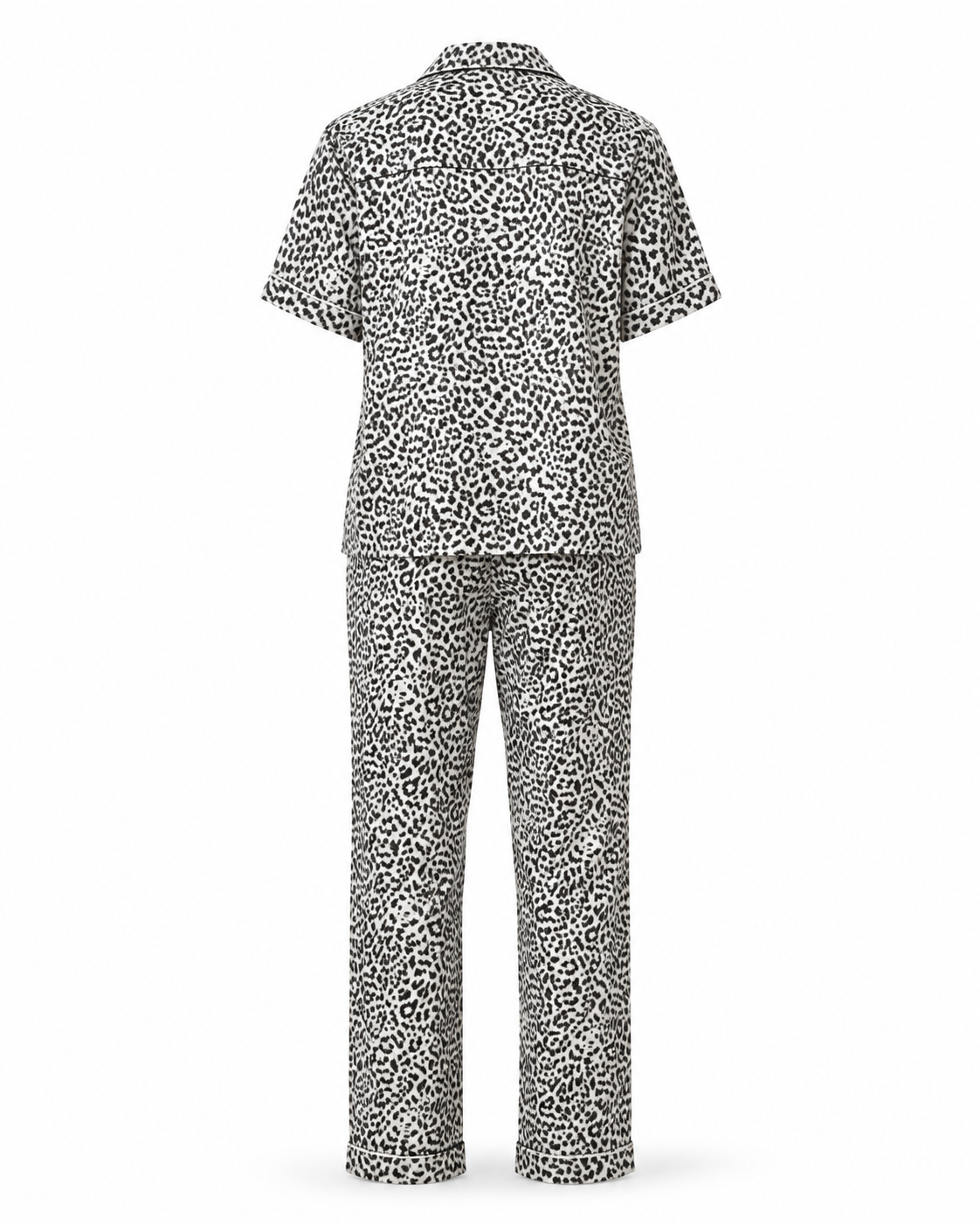 Zohroze Midnight Leopard Satin Nightsuit