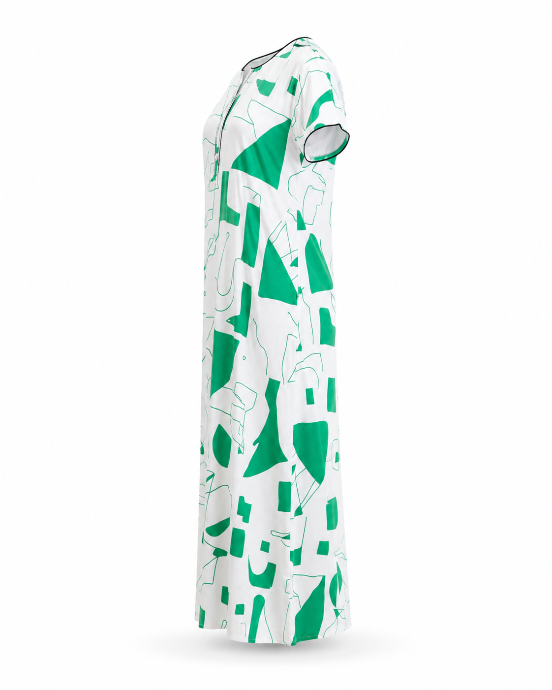 Zohroze Ivory White Italian Satin Maxi Nightgown