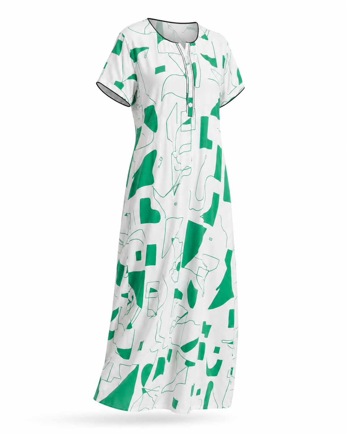Zohroze Ivory White Italian Satin Maxi Nightgown